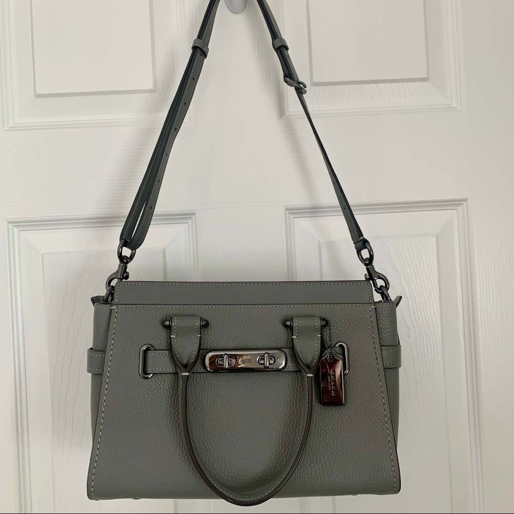 Coach Swagger 21 F87295 Heather Grey/Dk Gunmetal